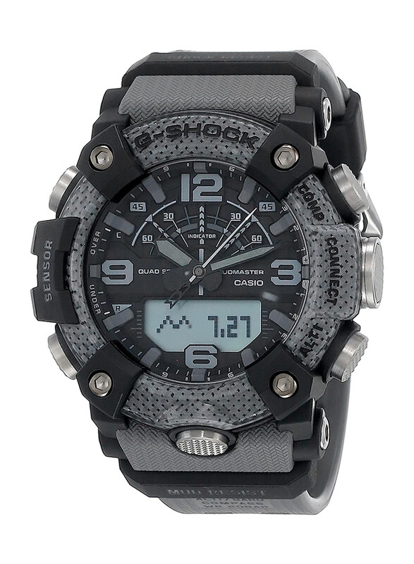 

Casio G-Shock Analog-Digital Watch for Men with Resin Band, Water Resistant, GG-B100-8ADR, Grey-Black