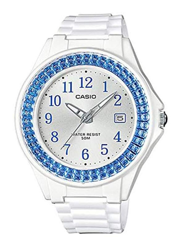 

Casio Analog Watch for Women with Plastic Band, Water Resistant, LX-500H-2BV, Silver/Blue