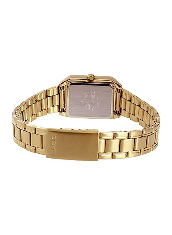 Casio Analog Watch for Women with Stainless Steel Band, Water Resistant, LTP-V007G-9EUDF, Gold/White