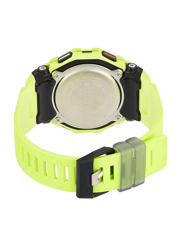 Casio G-Shock Digital Watch for Men with Plastic Band, Water Resistant, GBD-200-9DR, Lime-Black