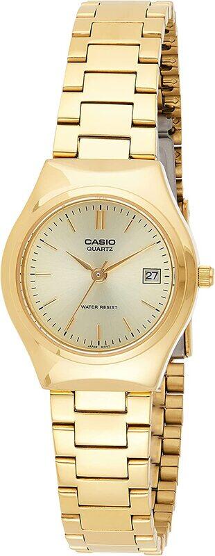 

Casio Analog Display Quartz Watch for Women with Stainless Steel Band, Water Resistant, LTP-1170N-9ARDF, Gold