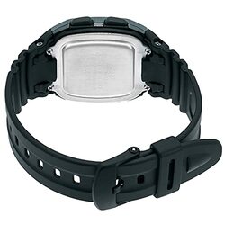 Casio Digital Watch for Men with Resin Band, W-96H-1BVDF, Black-Black