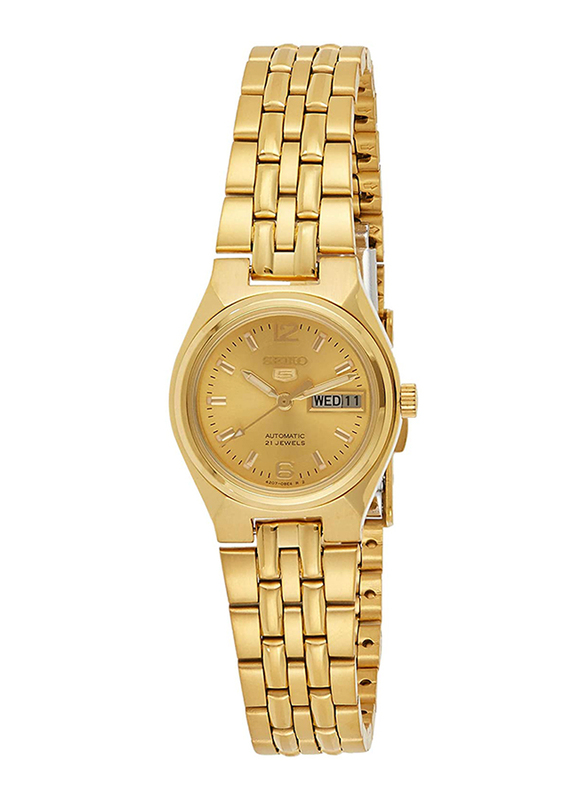 Seiko Analog Watch for Women with Stainless Steel Band, Water Resistant, SYMK36K1, Gold