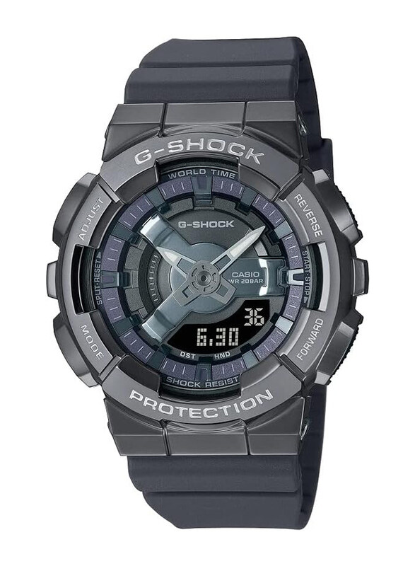 

Casio Analog + Digital Watch for Women with Resin Band, Water Resistant, GM-S110B-8ADR, Grey