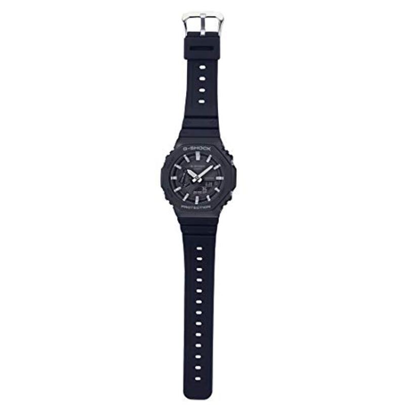 Casio Analog/Digital Watch for Men with Resin Band, GA-2100-1ADR (G986), Black-Black