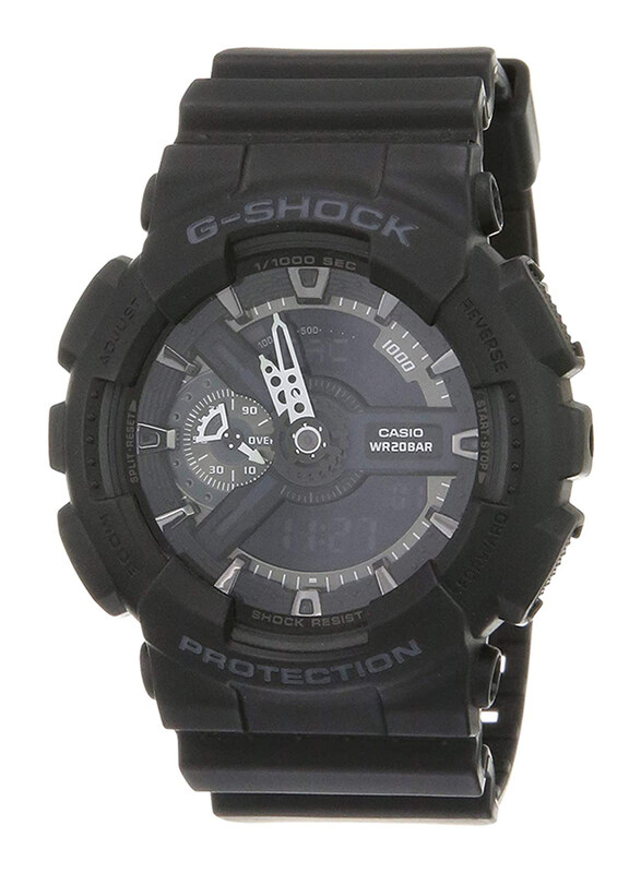 

Casio G-Shock Analog/Digital for Men with Rubber Band, Water Resistant, GA-110-1BDR (G317), Black