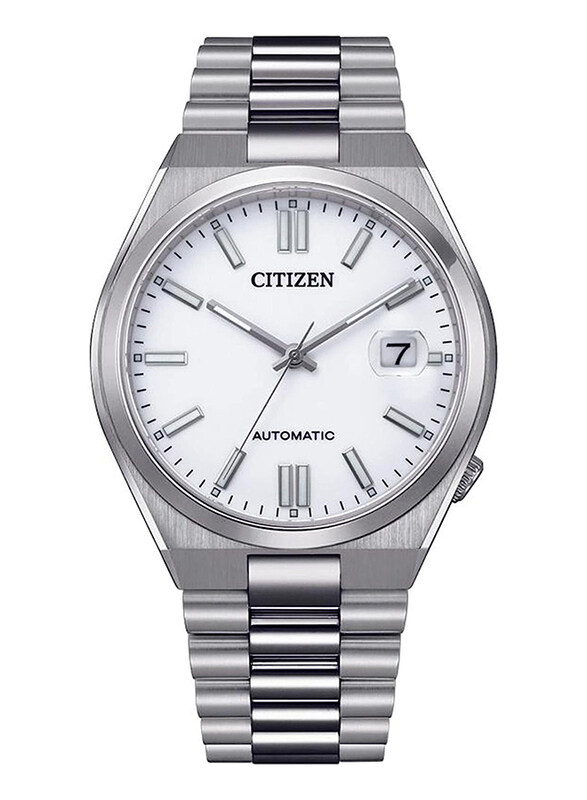 Citizen Analog Watch for Men with Stainless Steel Band, Water Resistant, NJ0150-81A, Silver/Silver