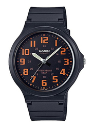 Casio Analog Watch for Men with Resin Band, Water Resistant, MW-24-4B, Black