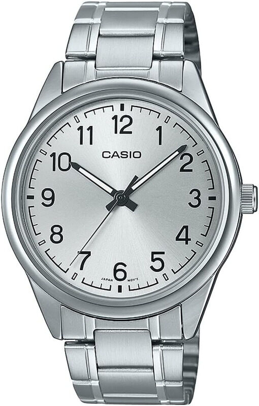 

Casio Analog Watch for Men with Stainless Steel Band, Water Resistant, MTP-V005D-7B4UDF, Silver-Silver