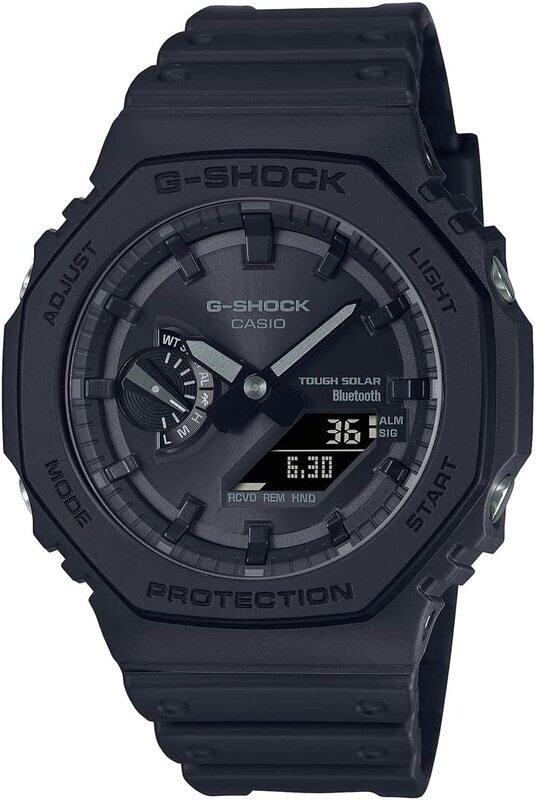 

Casio G-Shock Analog + Digital Watch for Men with Plastic Band, Water Resistant, GA-B2100-1A1DR, Black-Black