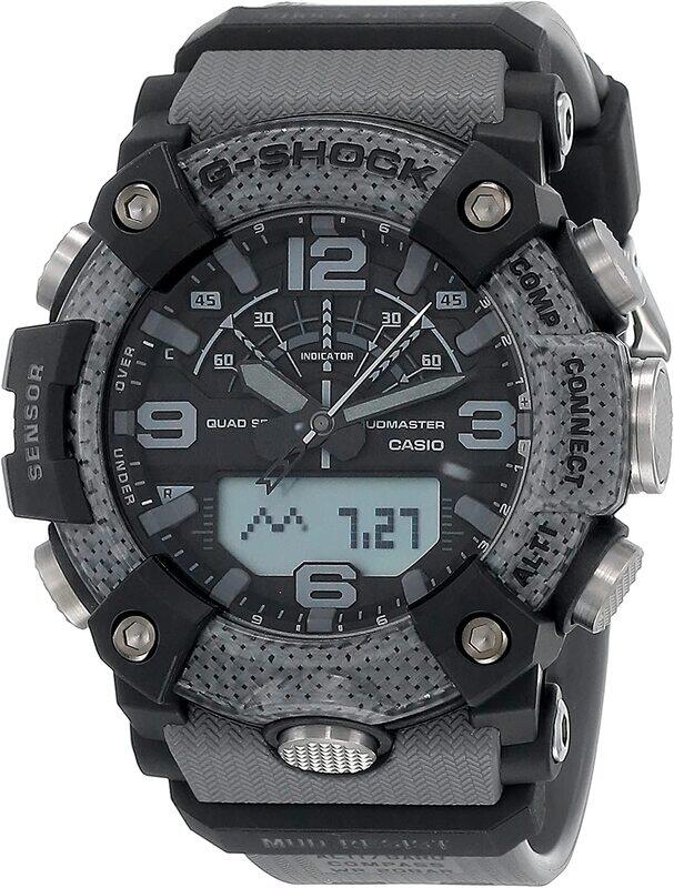 

Casio G-Shock Analog + Digital Watch for Men with Resin Band, Water Resistant, GG-B100-8ADR, Black-Grey