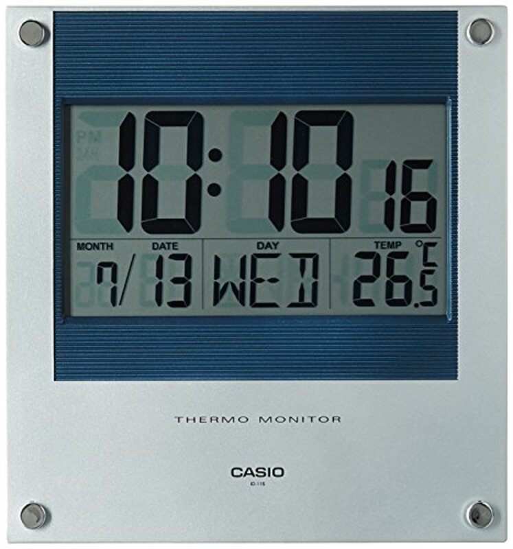 Casio Digital Indoor Wall Clock, ID-11S-2DF, Grey