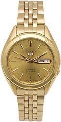 Seiko Analog Watch for Men with Stainless Steel Band, Water Resistant, SNKL28J1, Gold