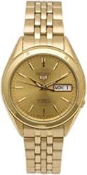 Seiko Analog Watch for Men with Stainless Steel Band, Water Resistant, SNKL28J1, Gold