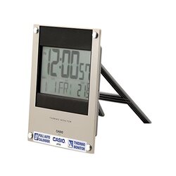 Casio Digital Indoor Clock, ID-11S-1DF, Grey