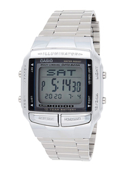 Casio G-Series Digital Watch for Men with Stainless Steel Band, Water Resistant, DB-360-1A, Silver