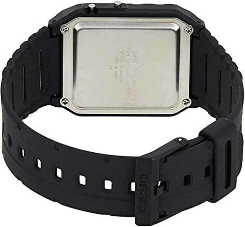 Casio Collection Retro Digital Watch for Men with Plastic Band and Water Resistant, CA-53WF-1BEF, Black-Black