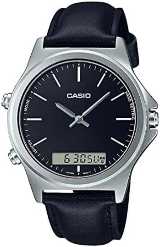 

Casio Analog/Digital Watch for Men with Stainless Steel Band, Water Resistant, MTP-VC01L-1EUDF, Silver-Black