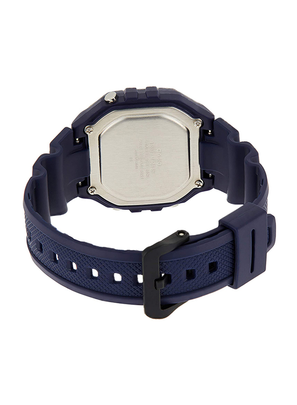 Casio Quartz Digital Watch for Men with Resin Strap, Water Resistant, W-218H-2AVDF, Blue