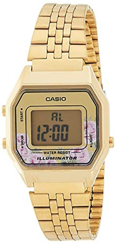 

Casio Digital Watch for Women with Stainless Steel Band, LA680WGA-4C, Gold-Grey