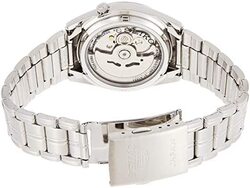 Seiko Analog Watch for Men with Stainless Steel Band, Water Resistant, SNKE93J1, Silver-White