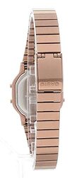 Casio Digital Watch for Women with Stainless Steel Band, LA-11WR-5AEF, Rose Gold-Pink