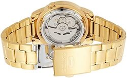 Seiko Analog Watch for Men with Stainless Steel Band, Water Resistant, SNKK20K1, Gold