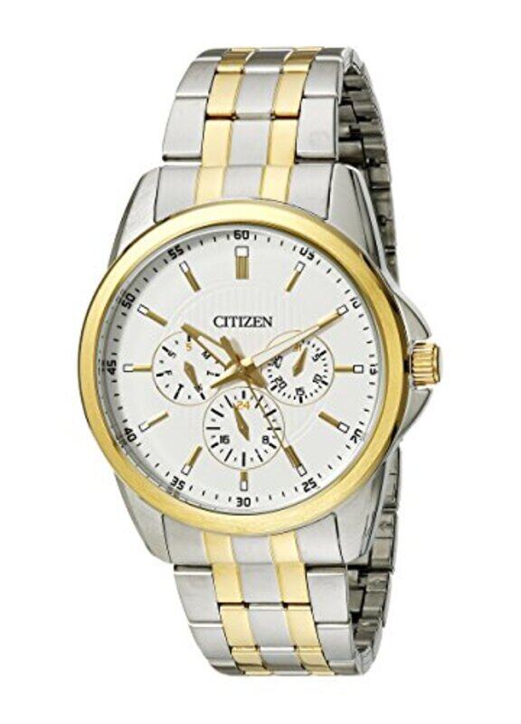 

Citizen Analog Watch for Men with Stainless Steel Band, AG8344-57A, Multicolour-White