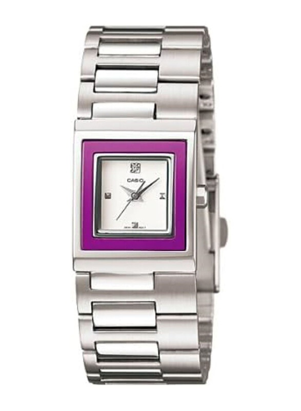 

Casio Analog Watch for Women with Stainless Steel Band, Water Submerge Resistant, LTP-1317D-6CDF, White/Silver