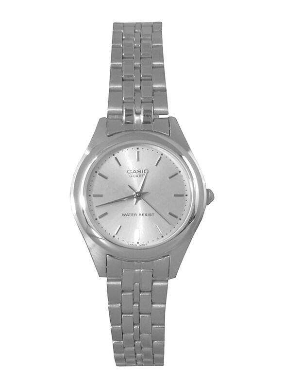 

Casio General Analog Watch for Women with Stainless Steel Band, Water Submerge Resistant, LTP1129A, Silver