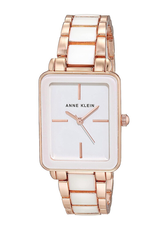 

Anne Klein Bracelet Analog Watch for Women with Stainless Steel Band, Water Resistant with Chronograph, AK3694WTRG, Rose Gold-White