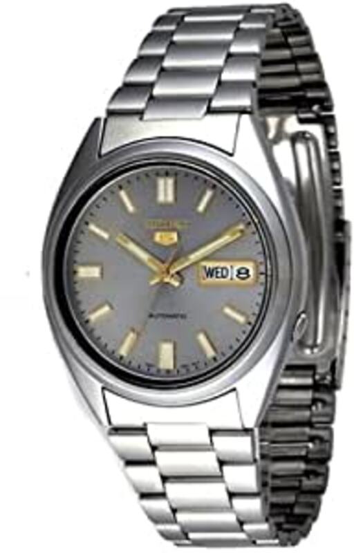 Seiko Analog Watch for Men with Stainless Steel Band, Water Resistant, SNXS75K1, Silver-Grey