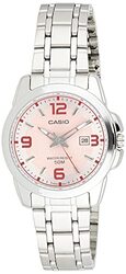 Casio Analog Watch for Women with Stainless Steel Band, EAW-LTP-1314D-5AV, Silver-Pink