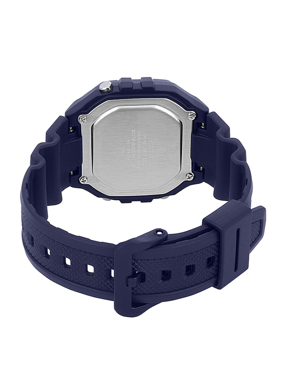 Casio Quartz Digital Watch for Men with Resin Strap, Water Resistant, W-218H-2AVDF, Blue