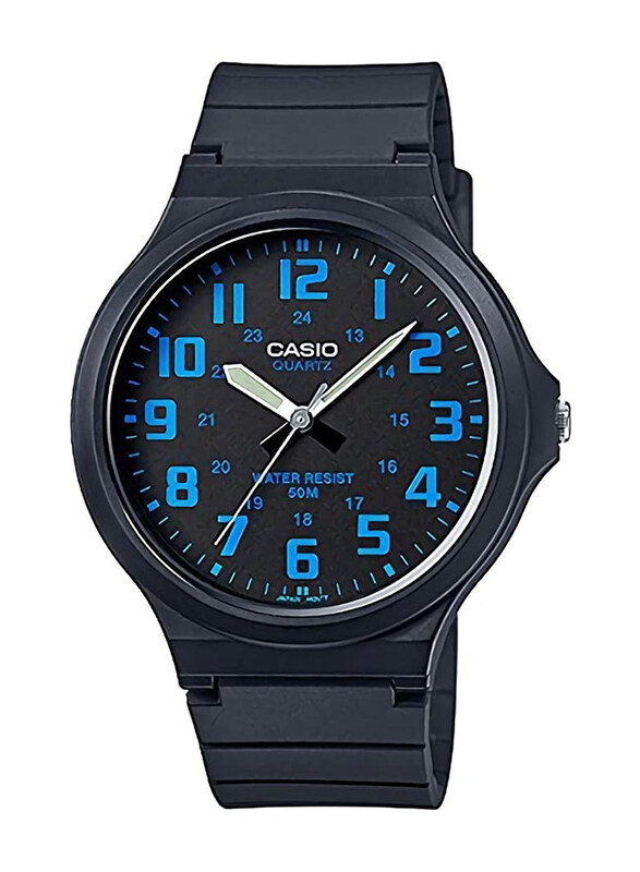 

Casio Analog Watch for Men with Plastic Band, Water Resistant, MW-240-2B, Black