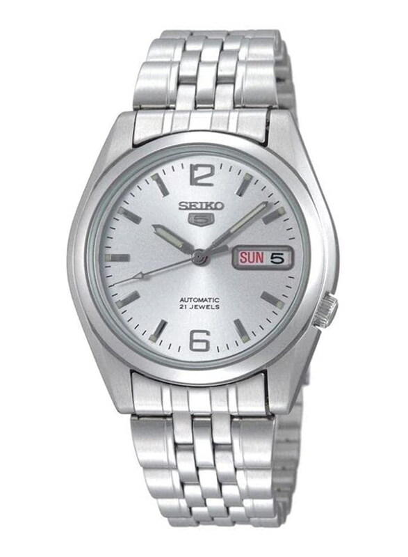 

Seiko Analog Watch for Men with Stainless Steel Band, Water Resistant, SNK385K, Silver