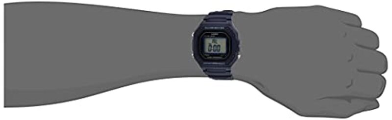 Casio Digital Watch for Men with Resin Band, W-218H-2AVDF, Black-Grey