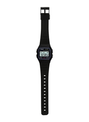 Casio Digital Unisex Watch with Resin Band, Water Resistant and Alarm LCD, F-91W-1DG (D002), Black/Grey