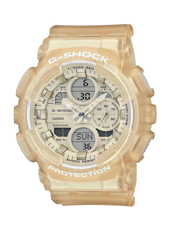 

Casio G-Shock Analog + Digital Watch for Women with Resin Band, Water Resistant, GMA-S140NC-7AER, Beige