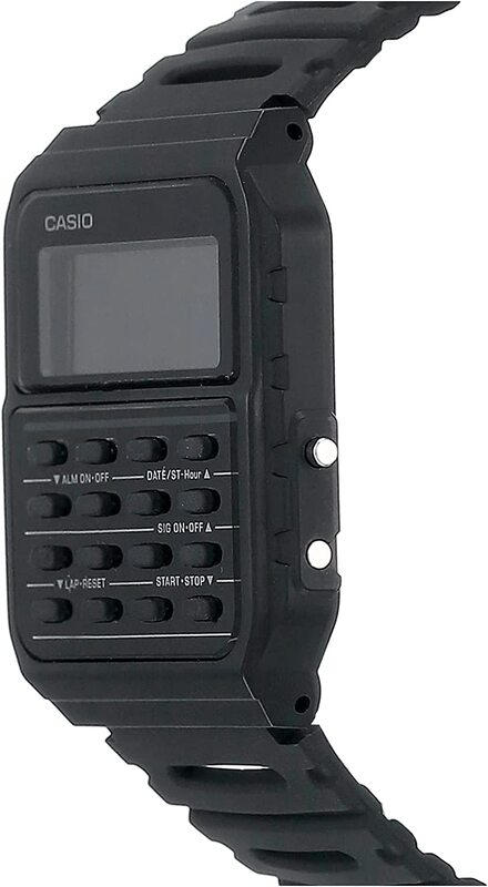 Casio Digital Youth Wrist Watch for Men with Resin Band, Water Resistant, Ca-53Wf-1Bdf, Black