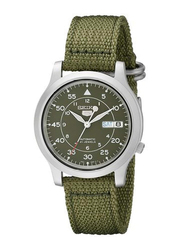 Seiko Casual Analog Watch for Men with Nylon Band, Water Resistant, SNK805K2, Green