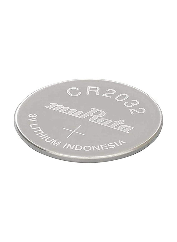 

Murata CR2032 Indonesia Lithium 3V Battery, 5 Pieces, Silver