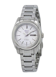 Seiko Analog Watch for Women with Stainless Steel Band, Water Resistant, SYMK13J1, Silver-White