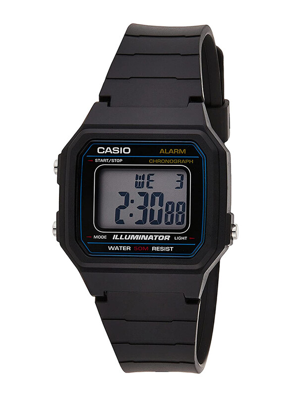 

Casio Digital Watch for Men with Resin Band, Water Resistant, W-217H-1AVDF, Black