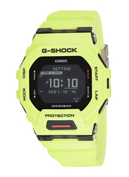 Casio G-Shock Digital Watch for Men with Plastic Band, Water Resistant, GBD-200-9DR, Lime-Black