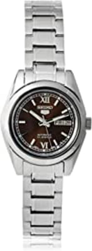 Seiko Analog Watch for Women with Stainless Steel Band, Water Resistant, SYMK25J1, Silver-Black