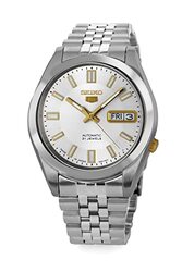 Seiko Analog Watch for Men with Stainless Steel Band, Water Resistant, SNKG39J1, Silver-Silver