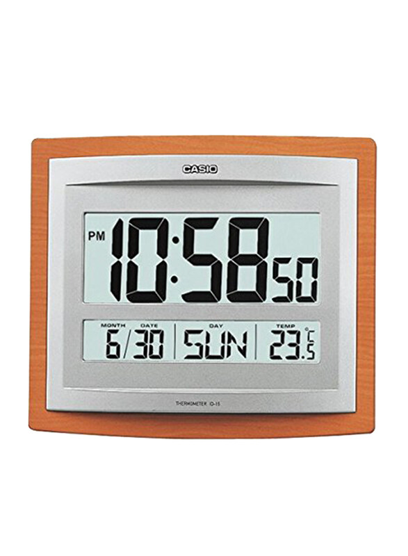 

Casio Digital Indoor Wall Clock, ID-15S-5DF, Orange