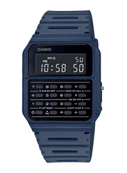 Casio Vintage Youth Digital Quartz Unisex Watch with Resin Band, Water Resistant, CA-53WF-2BDF, Blue-Black
