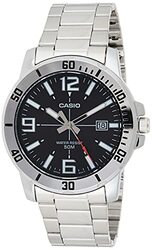 Casio Analog Watch for Men with Stainless Steel Band, MTP-VD01D-1BVUDF (A1361), Silver-Black